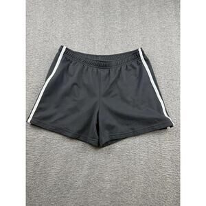 Champion Women's Athletic Shorts Black White Side Stripe Size XL Running Gym